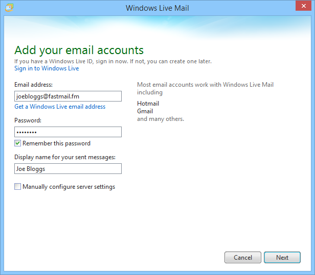 windows live mail not opening windows 10